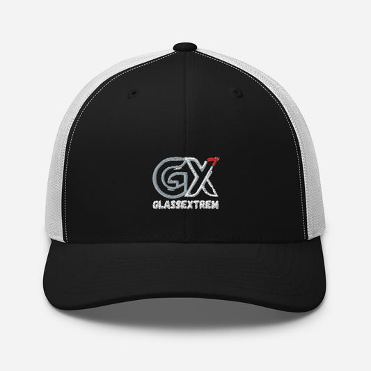 Gorra GX Tipo Trucker Negra y Blanca